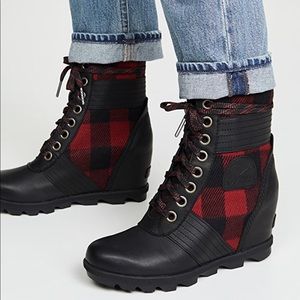 Hpsorel Lexie Buffalo Plaid Wedge 